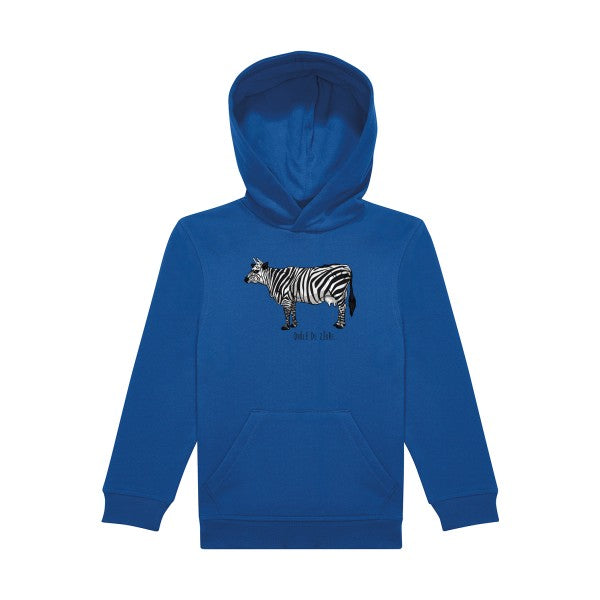 sweat capuche enfant Bleu Royal drole-de-zebre