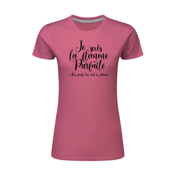 La flemme parfaite | Noir |T shirt original femme|SG