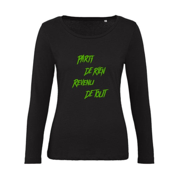 Parti de rien Vert pomme |   T shirt manches longues femme|100% bio