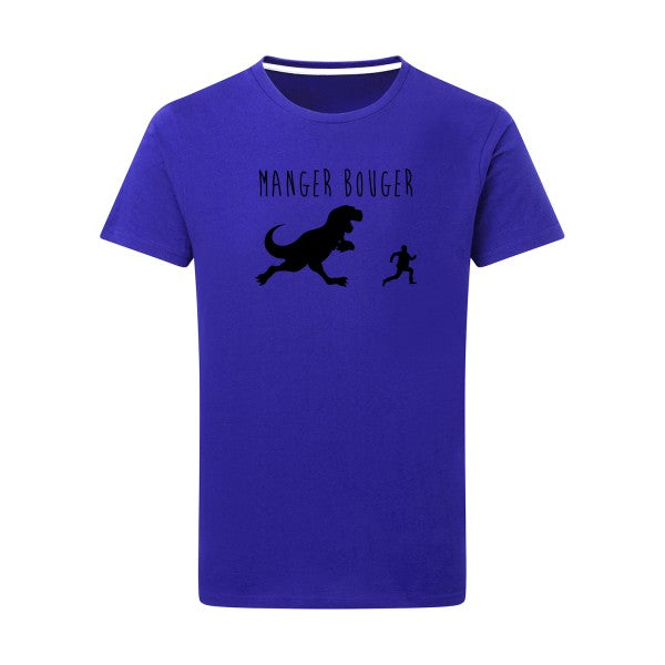 MANGER BOUGER noir -Flex noir sur T-shirt SG  Royal Blue  5XL