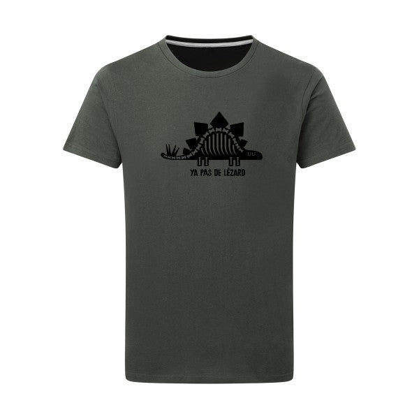 Ya pas de lézard noir -Flex noir sur T-shirt SG  Charcoal  5XL