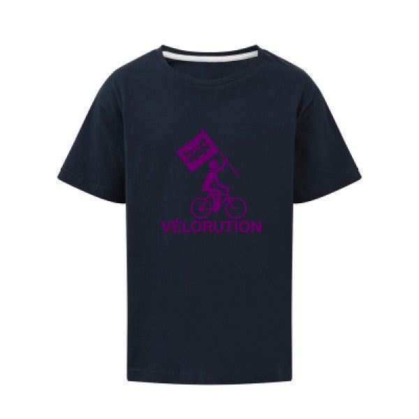 Vélorution Flex Violet SG - Kids T-shirt enfant Navy Taille 140 (9-10/XL)