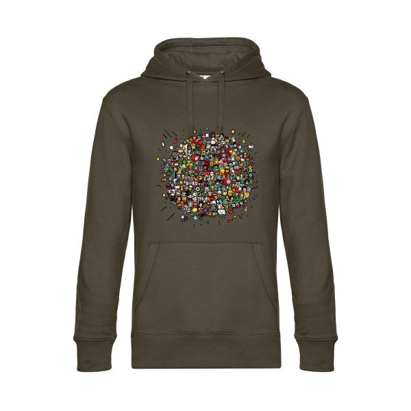 Planete-Pop-Culture- Sweat à capuche original Khaki - RueDuTeeshirt