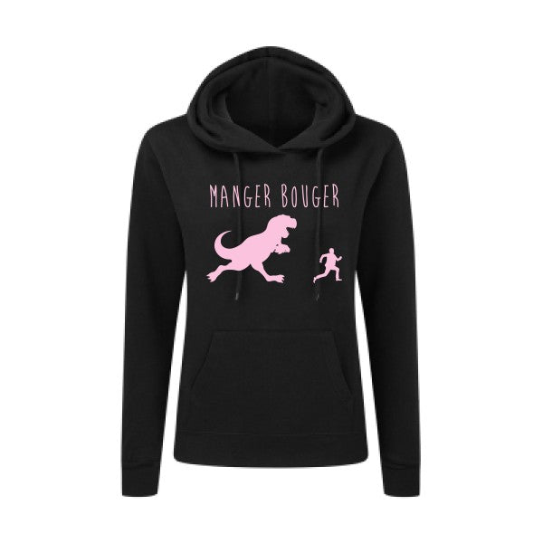 MANGER BOUGER Rose |Sweat original à capuche Femme