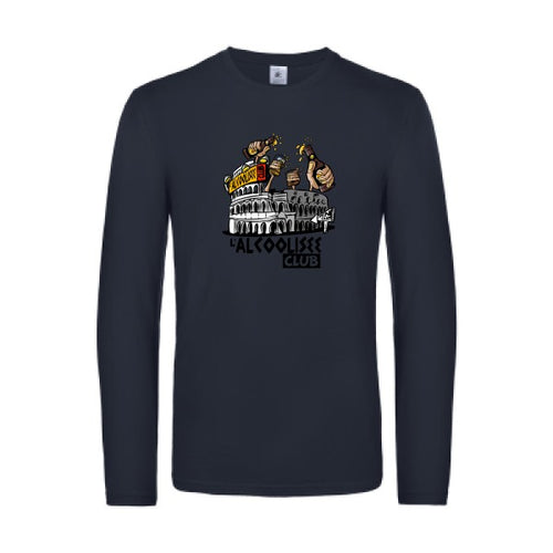 alcoolizee-t-shirt-manches-longues-original-humour -Navy