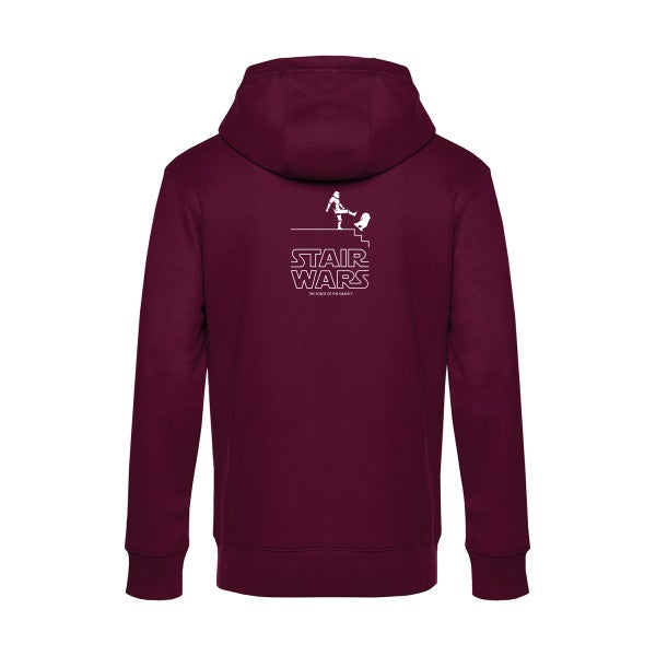 STAIR-WARS sweat shirt original Burgundy flex Blanc impression Dos