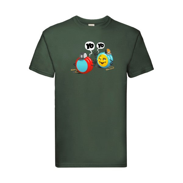 Yo Yo Fruit of the loom 205 g/m² T-shirt/ bottle green