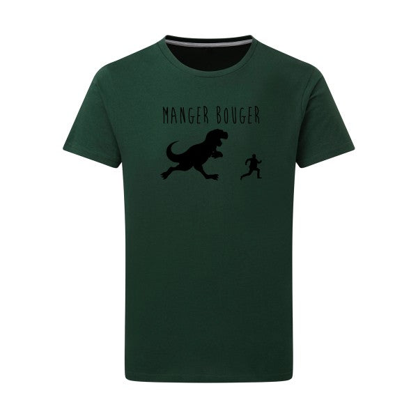 MANGER BOUGER noir -Flex noir sur T-shirt SG  Bottle Green  2XL