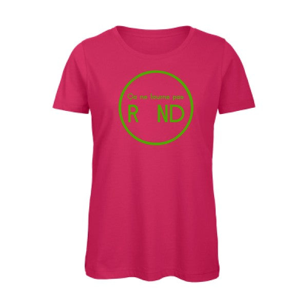 T shirt humour bio femme   femme bio|Ã§a ne tourne pas rond ! Vert pomme 