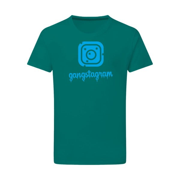 GANGSTAGRAM - Flex bleu clair Tshirt original Emerald Green  2XL