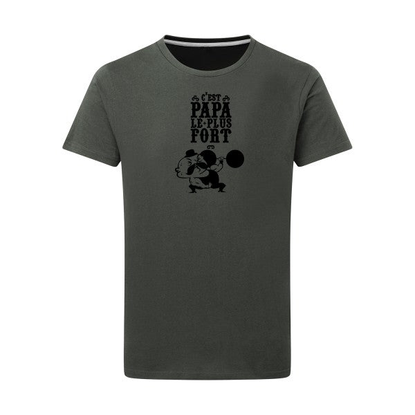 C'est qui le plus fort ? noir -Flex noir sur T-shirt SG  Charcoal  5XL