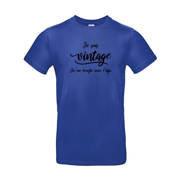 Je suis vintage  flex noir B&C - E190 T-shirt|Cobalt Blue||2XL