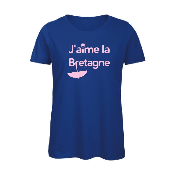 T shirt humour bio femme   femme bio|J'aime la Bretagne Rose 