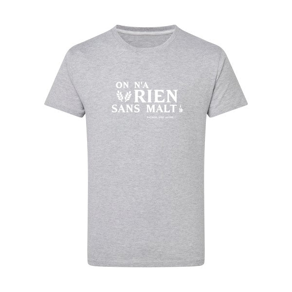 On n'a rien sans malt - Flex Blanc Tshirt original Light Oxford  5XL