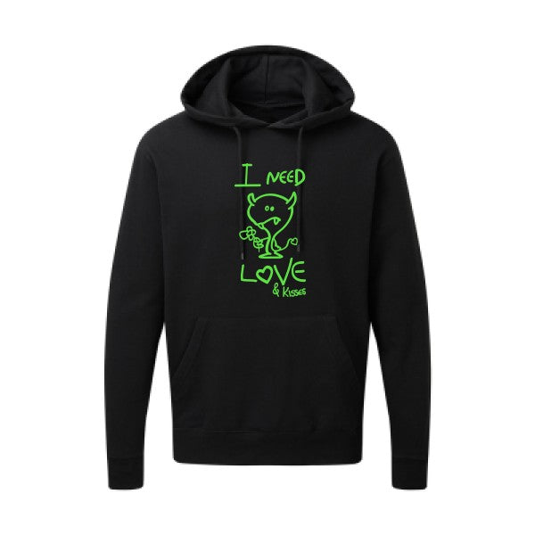 LOVER Vert fluo SG - Hooded Sweatshirt Sweat capuche