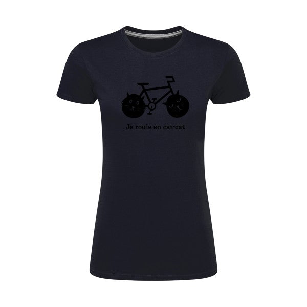 cat-cat bike | Noir |T shirt original femme|SG