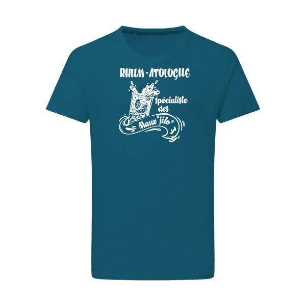 Rhum-atologue - Flex Blanc Tshirt original Petrol  2XL