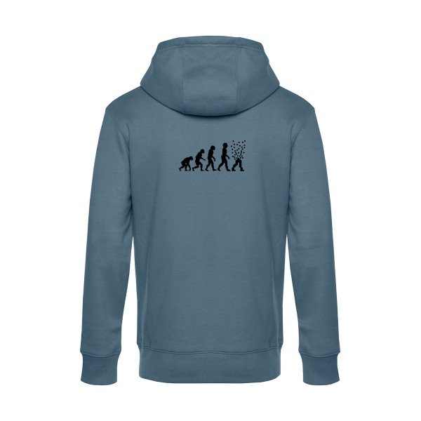 Evolution-numerique sweat shirt original nordic blue flex Noir impression Dos