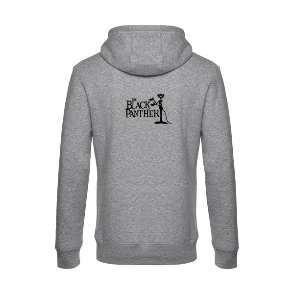 The-black-panther sweat shirt original Heather Grey flex Noir impression Dos