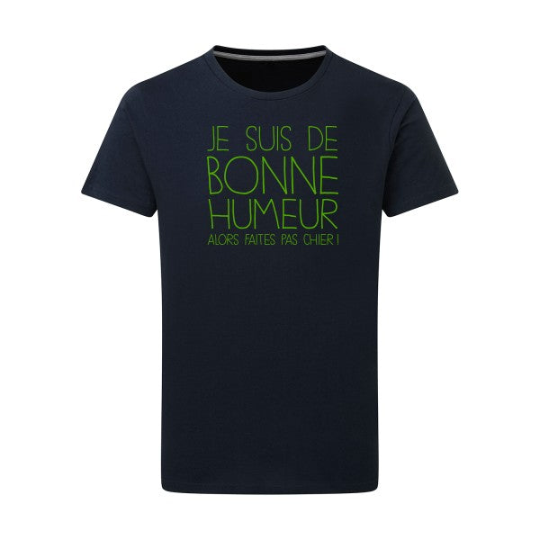 BONNE HUMEUR vert pomme -Flex vert pomme sur T-shirt SG  Navy  5XL