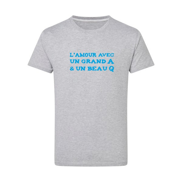 L'Amour avec un grand A et un beau Q ! - Flex bleu clair Tshirt original Light Oxford  5XL