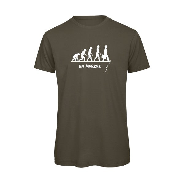 T-shirt humour original en marche T Shirt couleur Khaki Green
