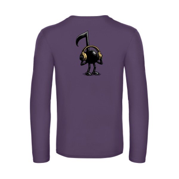 la-musique-dans-la-peau-t-shirt-manches-longues-original-humour -Urban Purple
