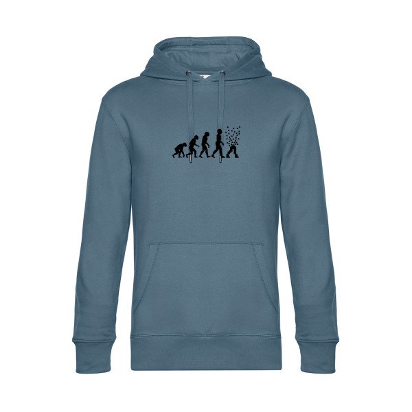 Evolution-numerique sweat shirt original nordic blue flex Noir impression Face