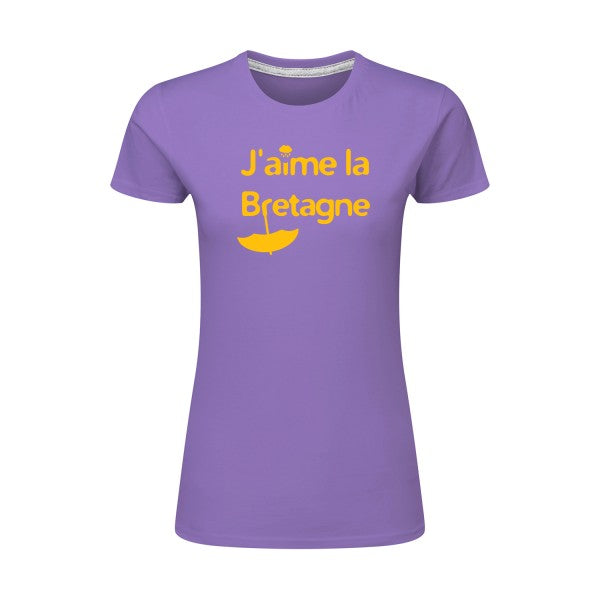 J'aime la Bretagne |jaune Or |T shirt original femme|SG