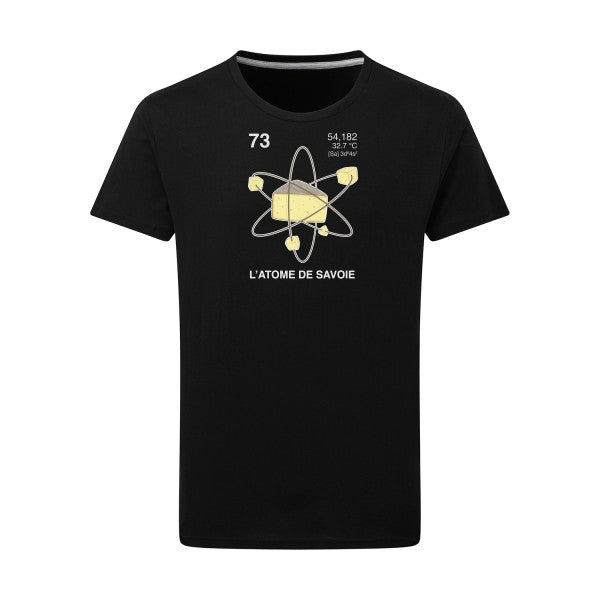 T-shirt homme L'Atome de Savoie - T-shirt original avec un design scientifique Dark Black 2XL