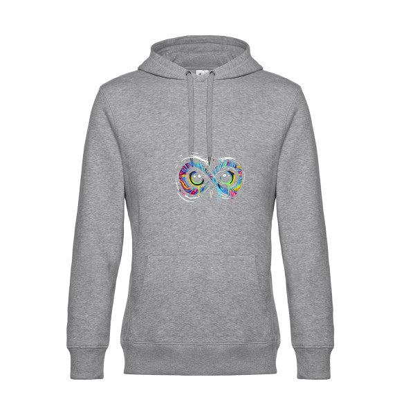 INFINIMENT-CHOUETTE- Sweat à capuche original Heather Grey - RueDuTeeshirt