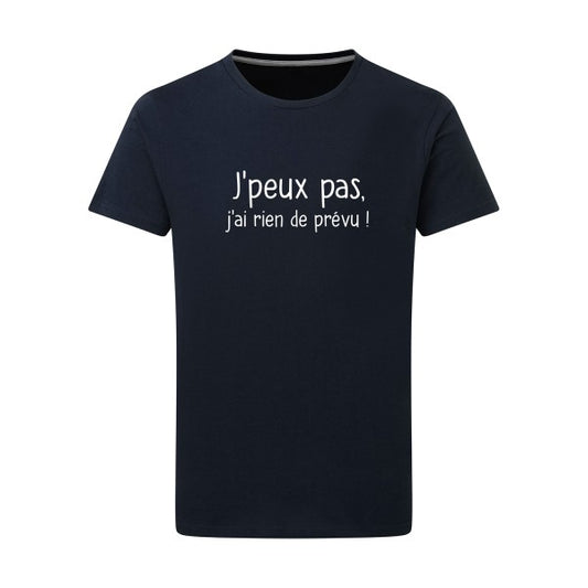 Je-peux-pas Blanc -Flex Blanc sur T-shirt SG  Navy  5XL