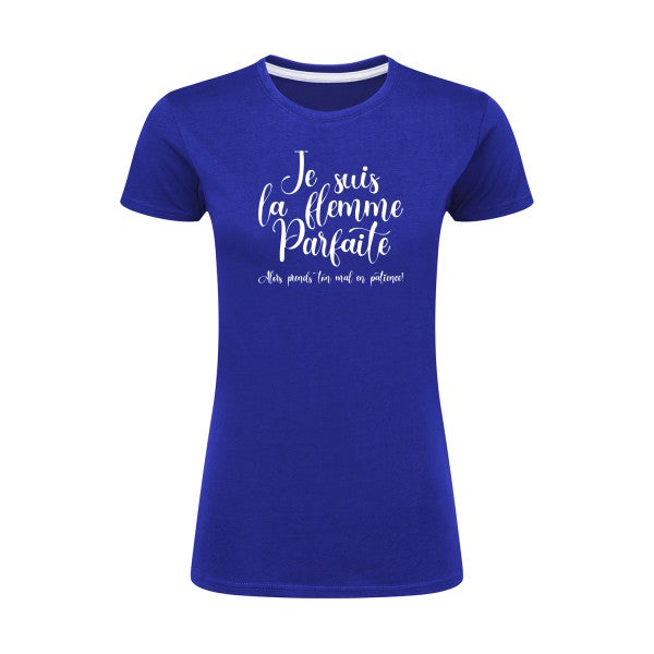 La flemme parfaite | Blanc |T shirt original femme|SG