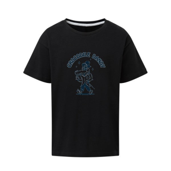 Crocodile dandy SG - Kids T-shirt enfant Dark Black Taille 152 (11-12/2XL)