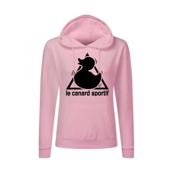 Canard Sportif Noir |Sweat original à capuche Femme