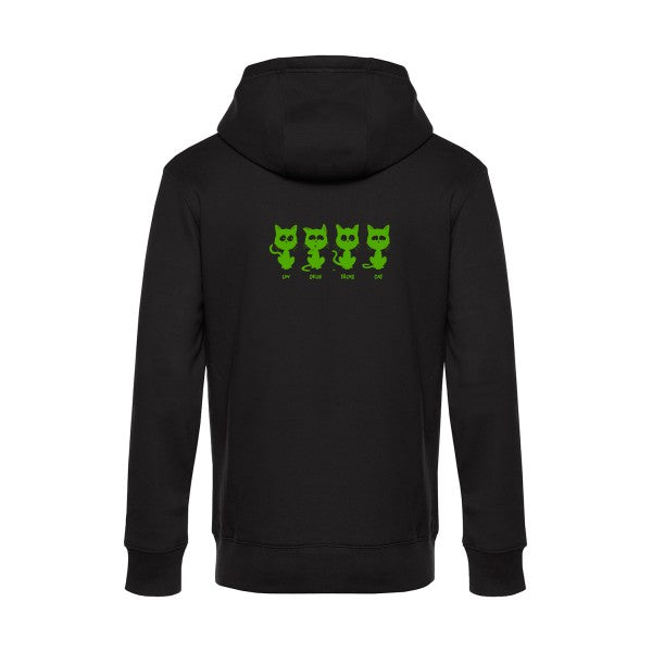 sweat à capuche homme original un deux trois cat