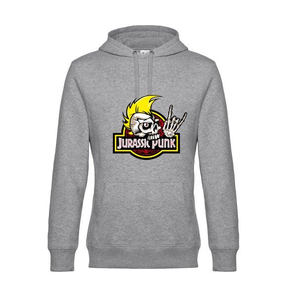 Jurassik-Punk- Sweat à capuche original Heather Grey - RueDuTeeshirt