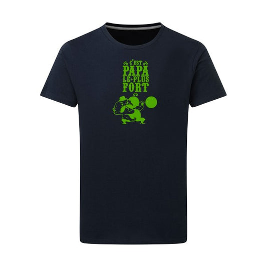 C'est qui le plus fort ? vert pomme -Flex vert pomme sur T-shirt SG  Navy  5XL