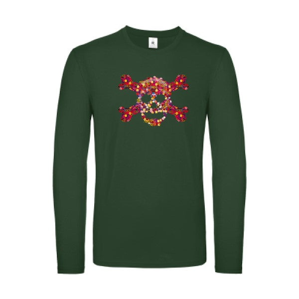 Floral skull B&C - E150 LSL T-shirt manches longues léger