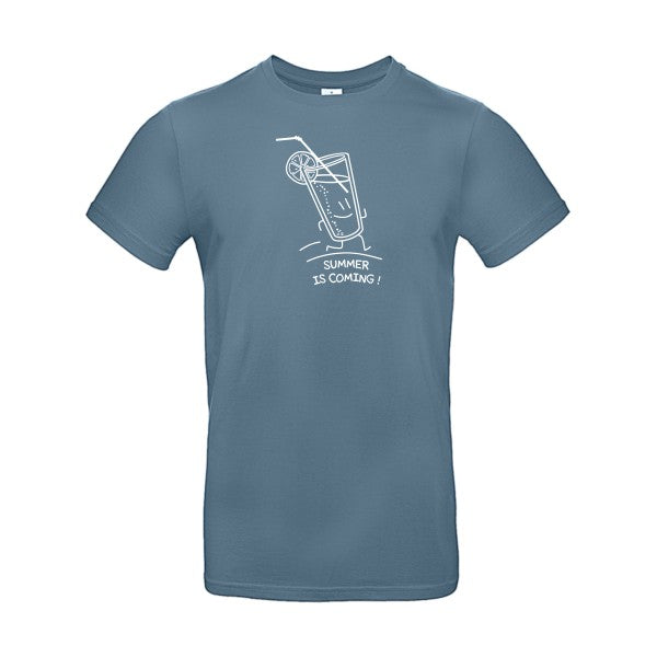 Summer is coming !Flex Blanc - E190 T-shirt|Stone Blue||2XL