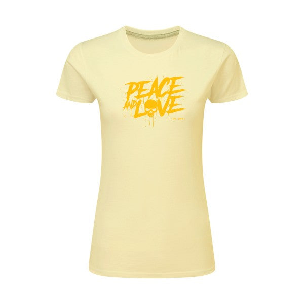 Peace or no peace  |jaune Or |T shirt original femme|SG