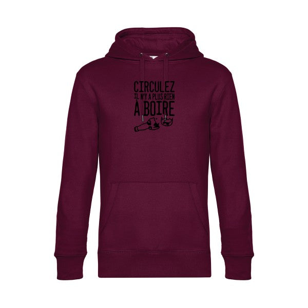 Circulez-il-n-y-a-plus-rien-a-boire sweat shirt original Burgundy flex Noir impression Face