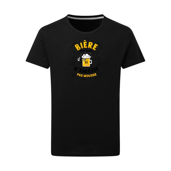 T-shirt homme Bière qui roule - T-shirt humour pour les amateurs de bière Dark Black 2XL