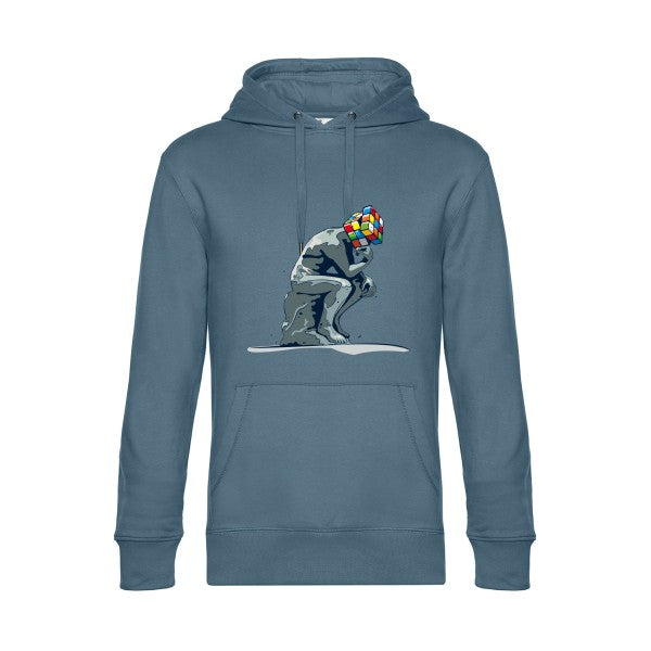Reflexion-en-cours.- Sweat à capuche original nordic blue - RueDuTeeshirt