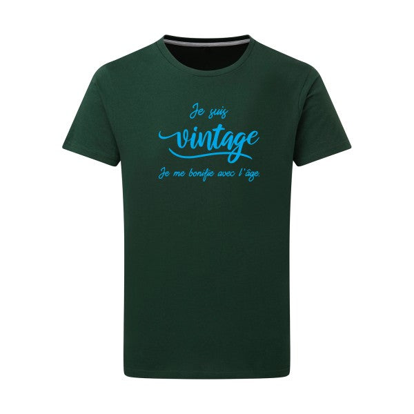 Je suis vintage  - Flex bleu clair Tshirt original Bottle Green  2XL