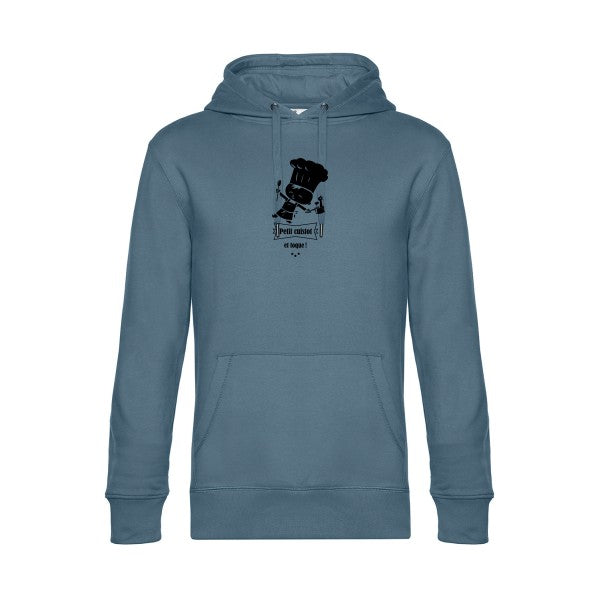 petit-cuistot sweat shirt original nordic blue flex Noir impression Face