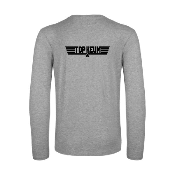 top keum - t shirt- manches- longues- original- humour- Sport Grey impression Dos
