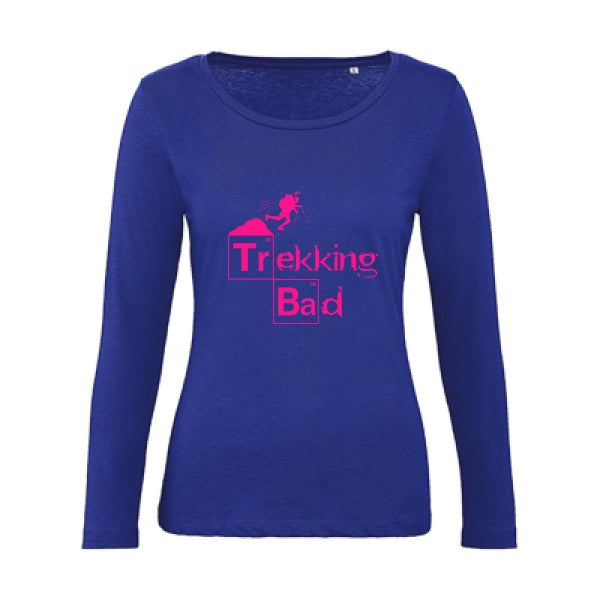 Trekking bad Rose Fluo |   T shirt manches longues femme|100% bio