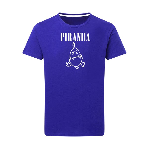 Piranha -Flex Blanc sur T-shirt SG  Royal Blue  5XL