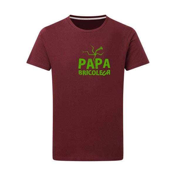 Papa bricoleur - Flex Vert pomme Tshirt original Burgundy  2XL